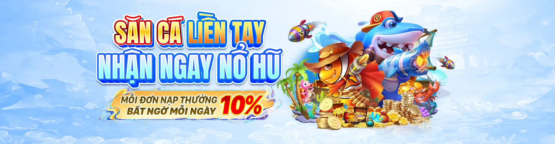 Hình ảnh game bắn cá 95VN1 với đồ họa sống động và cá vàng